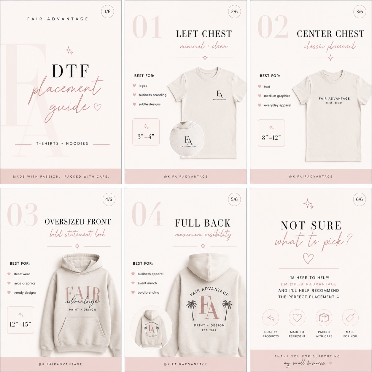 Fair Advantage DTF placement social graphic